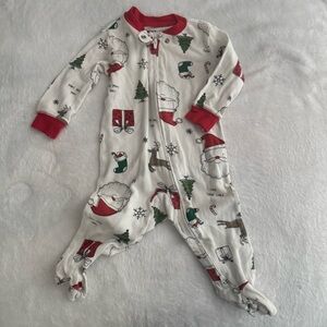 Carter's Red and White Santa Footie